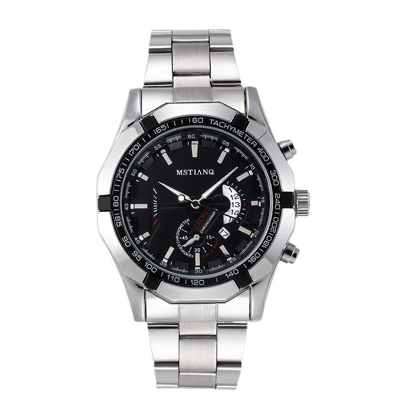 Fashion Watch Men'S High Value Business Steel Belt Men'S Watch Calendar Trend Atmospheric Quartz Watch