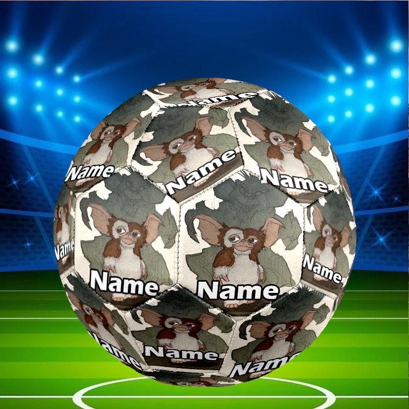 Custom Name Personalized Gizmo (Gremlins) Print Size 5 Soccer Ball Training & Match Football, for Team, Kicking, Gift for Football Enthusiasts