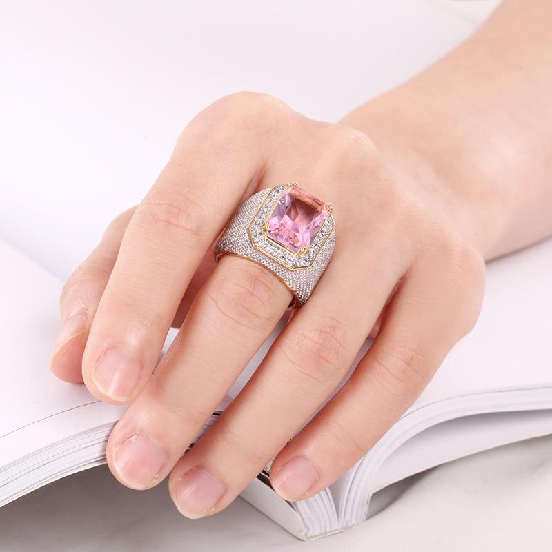 Sace Gems Luksuriøs kobberlegering sirkon bryllup forlovelsesring smykker gave