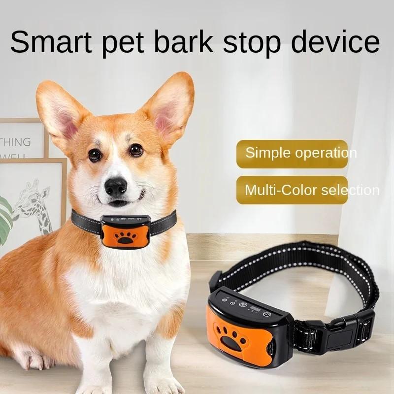 Waterproof Rechargeable Anti-barking Device for Pet Dogs; USB Ultrasonic Dog Training Collar; Anti-barking Vibration Dog Collar