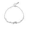 Sterling Silver Zircon Bow Bracelet - Women's Elegant, 2024 New Pure Silver Accessory