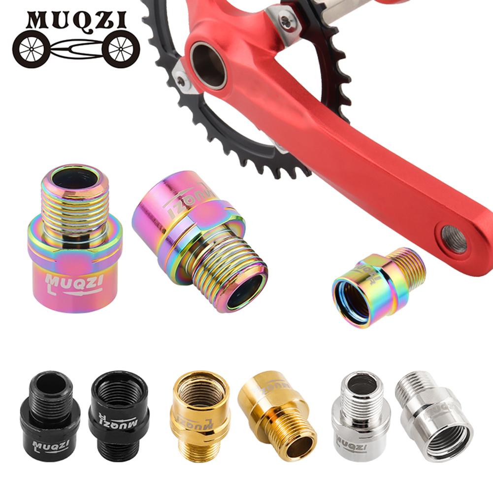 MUQZI Bike Pedals Adapters Spacers Left Right Signs Cycling Accessories Anti Corrosion Bike Pedal Extension Bolts Spacers