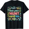 Most Likely To Hunt For Easter Eggs Graphic Tee Funny Spring Casual Men's T-Shirt