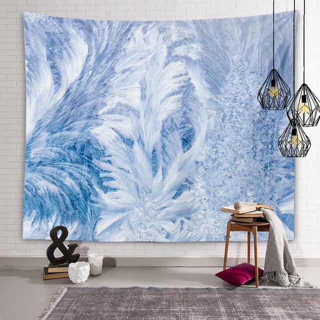 Zimní sněhová vločka vzor ledu Nástěnná dekorace Tapiserie Nástěnné umění Osobnost Tapiserie Obývací pokoj Ložnice Pokoj Domácí dekorace
