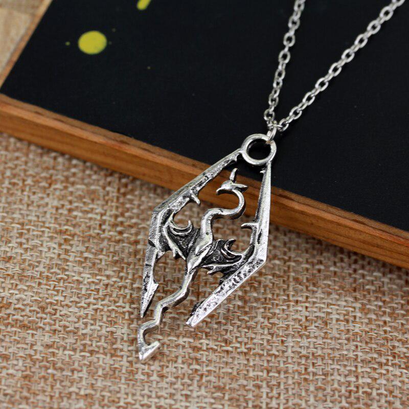 Wisiorek Smok Vintage Naszyjnik Choker Męski Dodatek Biżuteryjny