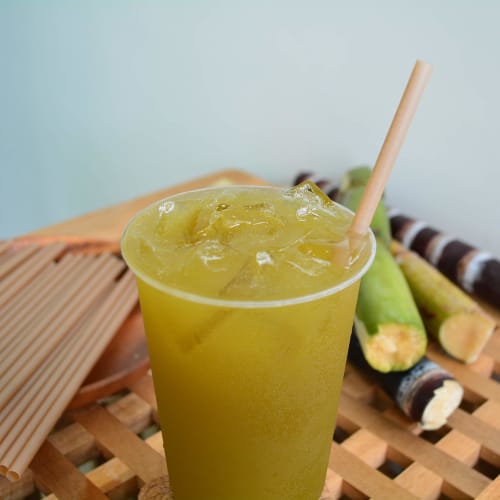 Biodegradable Sugarcane Straws, 210mm Long, 6mm Diameter, Individually Wrapped In Paper, Pack of 200