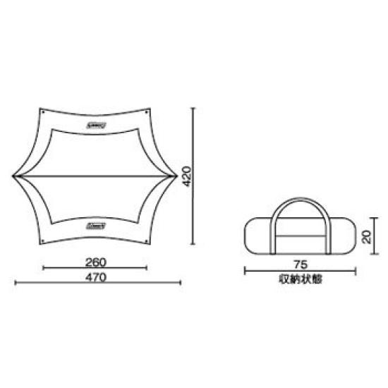 COLEMAN WeatherMaster Hexa Tarp II Kempingové vybavení 170T15750J (FF)