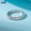 Effie Queen 1.5mm All Tennis Paved Cubiz Zircon Ring Sterling 925 Sliver Eternity Band Wedding Engagement Rings Jewelry SR320