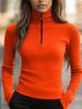 2026 Spring Women's Cashmere Protein Zipper Neck Ski Jacket Liner Pullover - Warm Outdoor Sports Base Layer Top