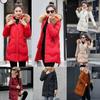 Women Slim Colorful Fur Collar Hooded Coat Jacket Parka Outwear For Ultimate Winter Warmth