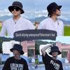 1Pc Summer Adjustable Fisherman Hat Quick Dry Waterproof Drawcord Bucket Hat Unisex Basin Foldable Storage Bucket Caps