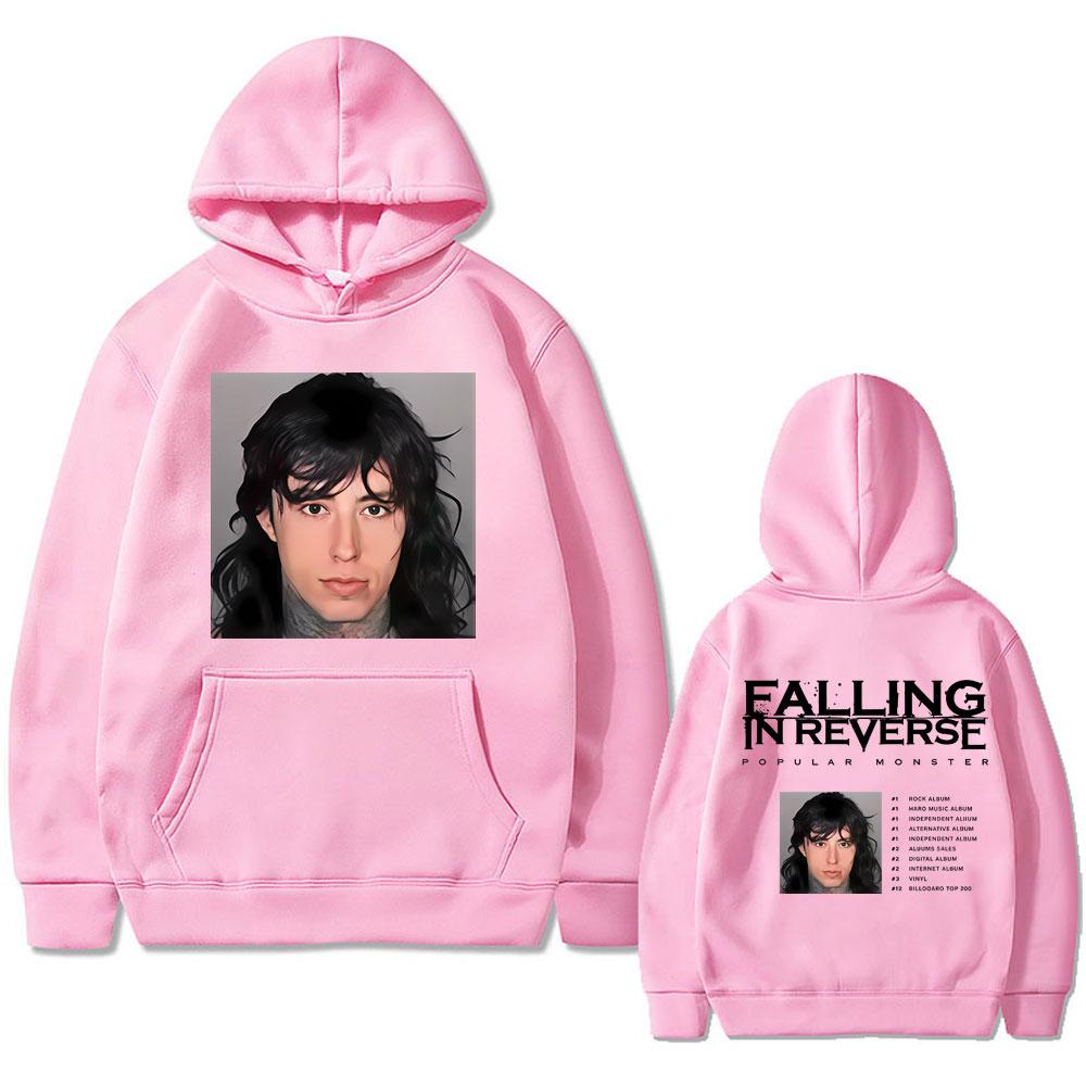 Limited Falling in Reverse Popular Monster Hoodie Ronnie Radke Mugshot Sweatshirt Men Women Rock Metal Oversized Hooded Pullover