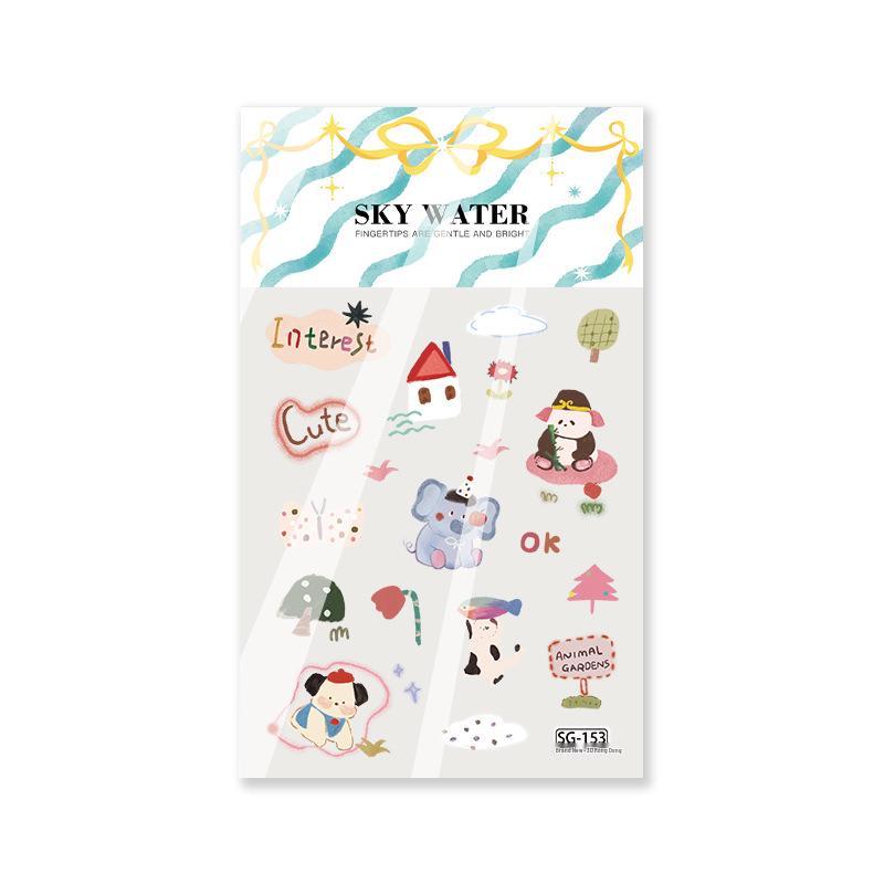 SKY Korean Style Puppy Elephant Butterfly Nail Art & Phone Case Decorative Stickers