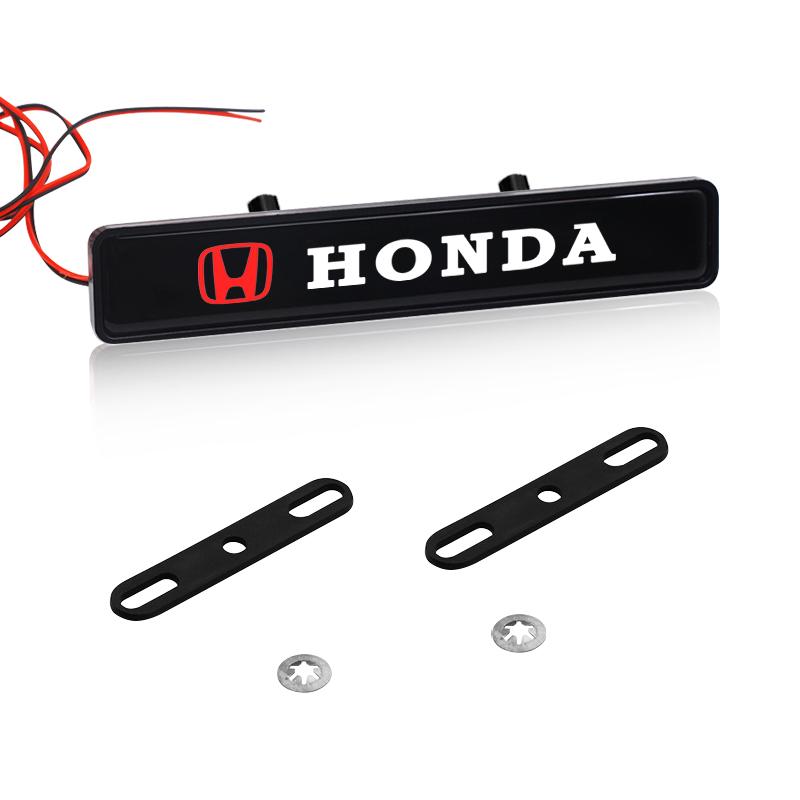 Car Front Grille Sticker Badge Head Grill R LINE Emblem LED Light For Honda CBR300RR CBR600RR CBR1000RR CBR500R CBR650F VFR800 1200 VTX1300