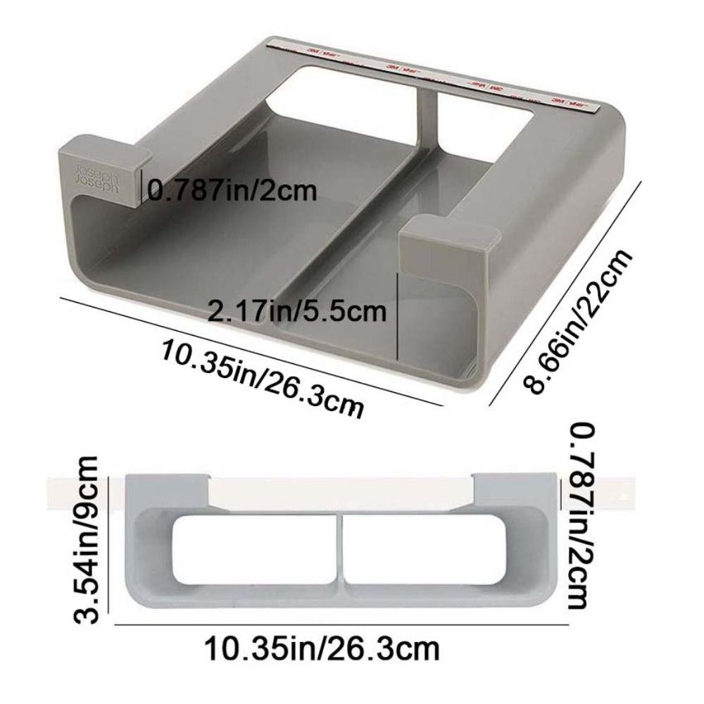 No-Punch Tinfoil Organizer Plastic Hanging Cabinet Storage Shelf Cling Film Organizer  Kitchen