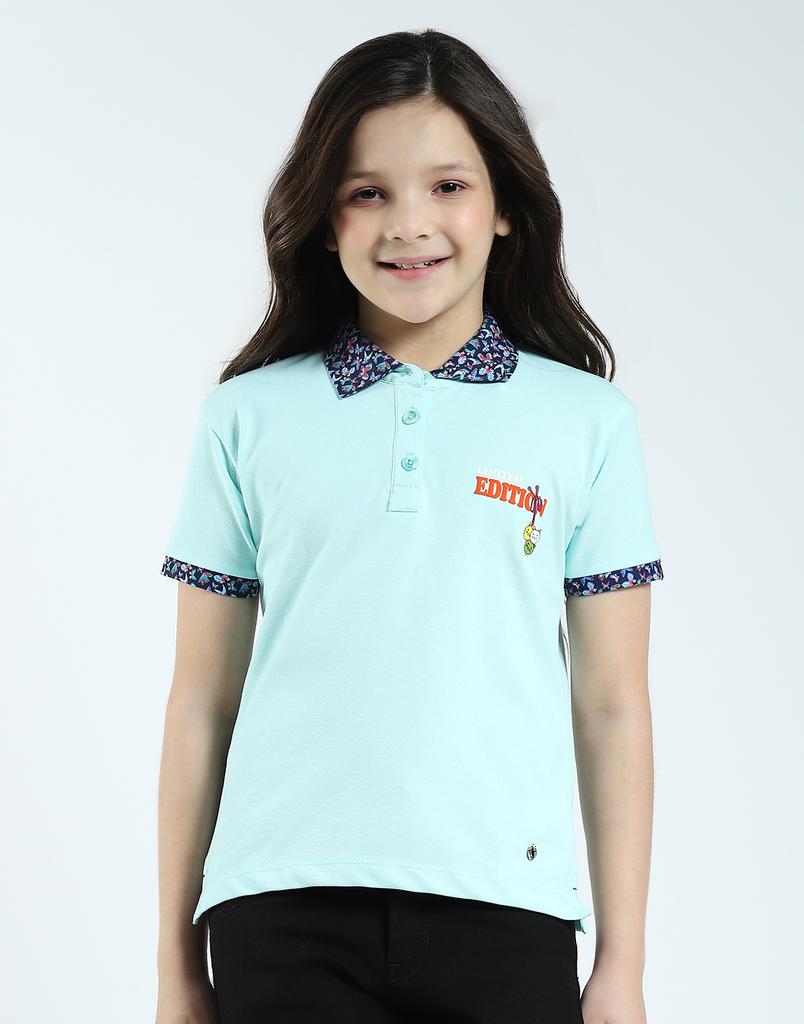 MONTE CARLO Girls Polo Neck Half Sleeve T-Shirt