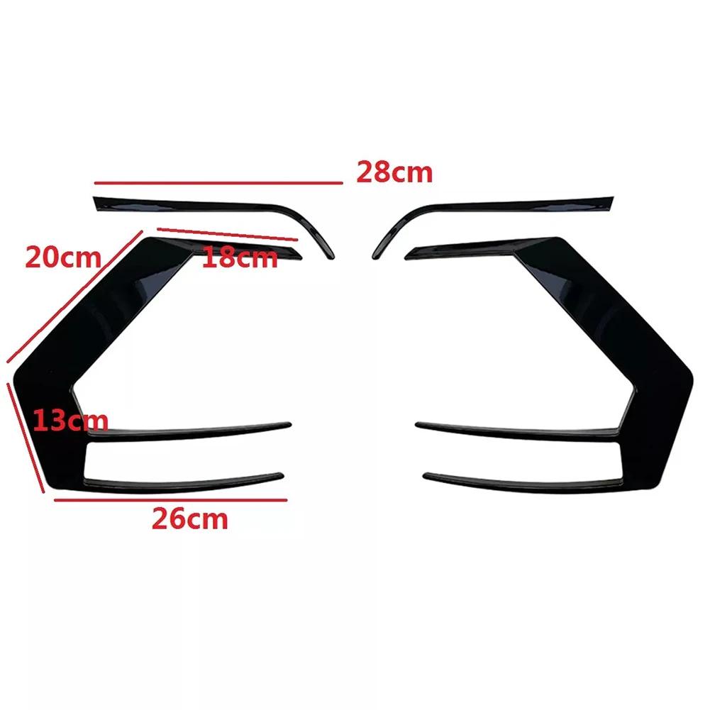 Schwarze Heckspoilerlippe, Rücklichtlampenabdeckung für Golf 7 MK7 2012–2015, Teilezubehör, Schwarz