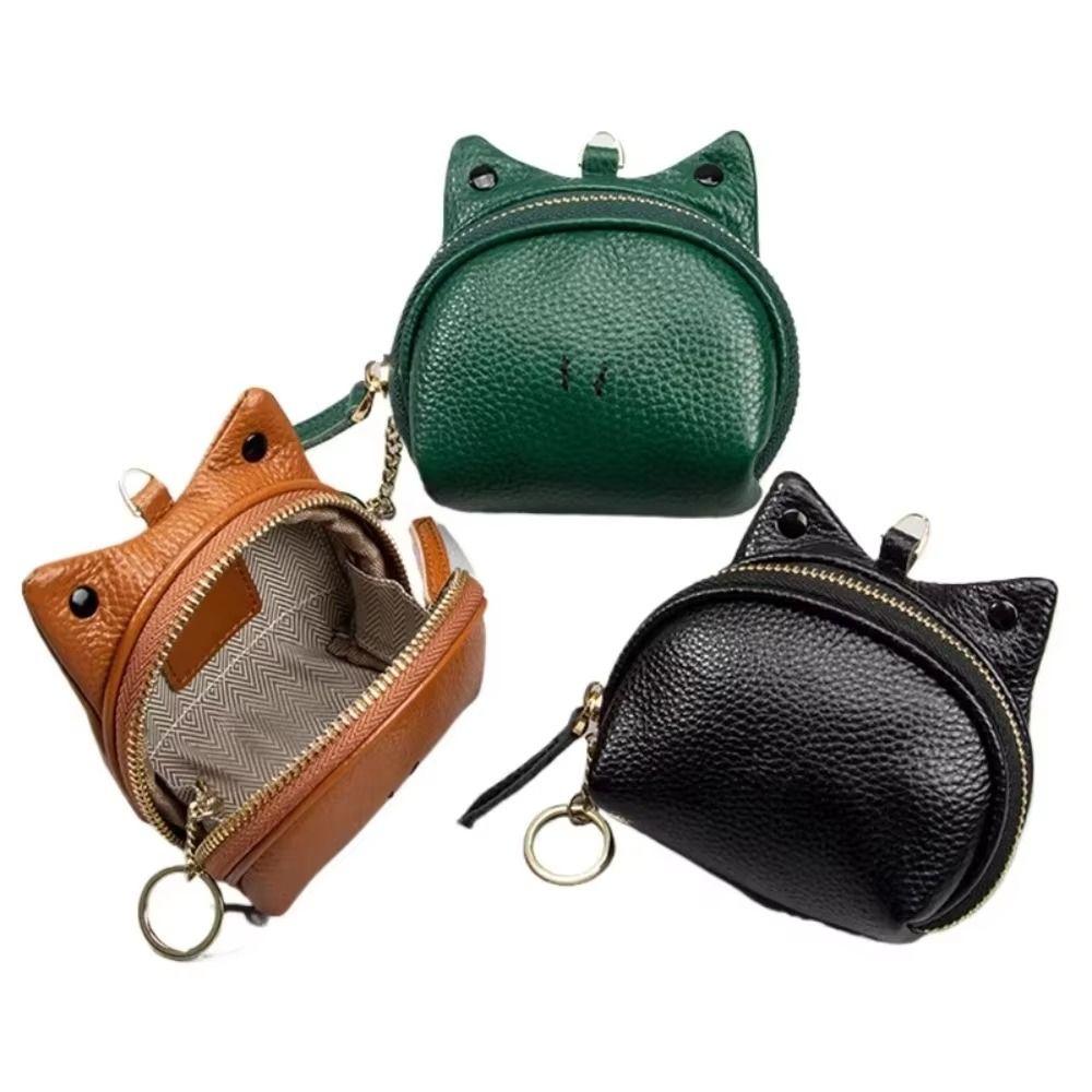 Minimalist Key Storage Small Bag Zipper Women's Leather Frog Coin Purse Storage Card Bag  Female