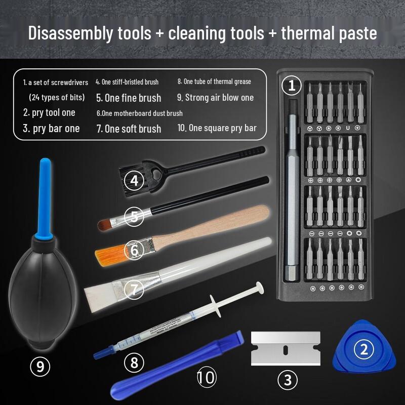 Набор инструментов для чистки ноутбука и замены термопасты