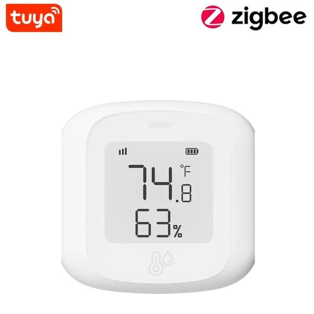 

Smart WiFi/Zigbee Temperature and Humidity Sensor Indoor Hygrometer Thermometer with LCD Display Support Alexa Google Home
