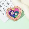Enamel Brooch: Cat & Jinshi Anime Character Lapel Pin - Heart Bow Badge for Fans