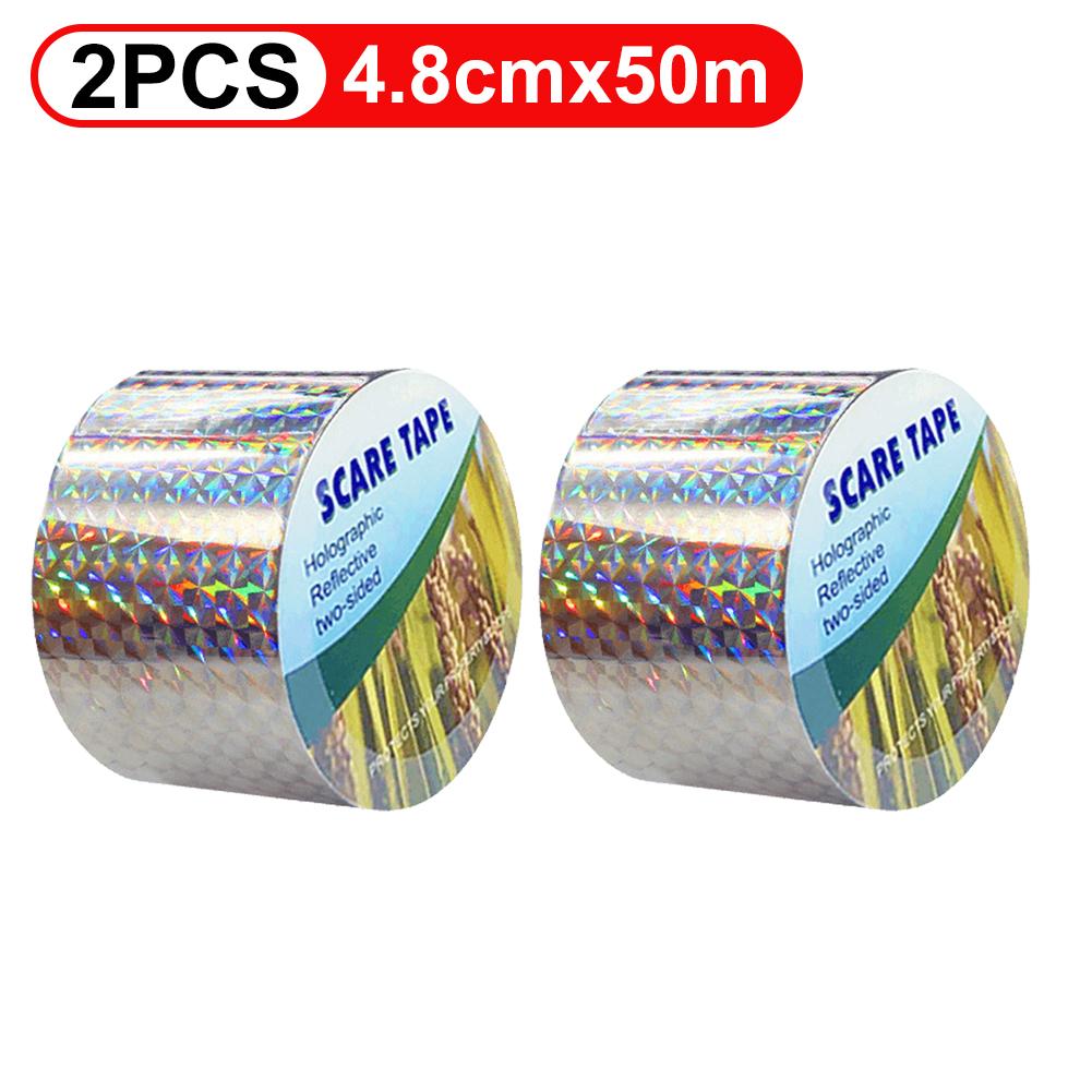 Bird Scare Tape Reflective Bird Tape Double Side Bird Repellent Flash Tape for Scare Pigeon Gulls Crows for Garden Farm