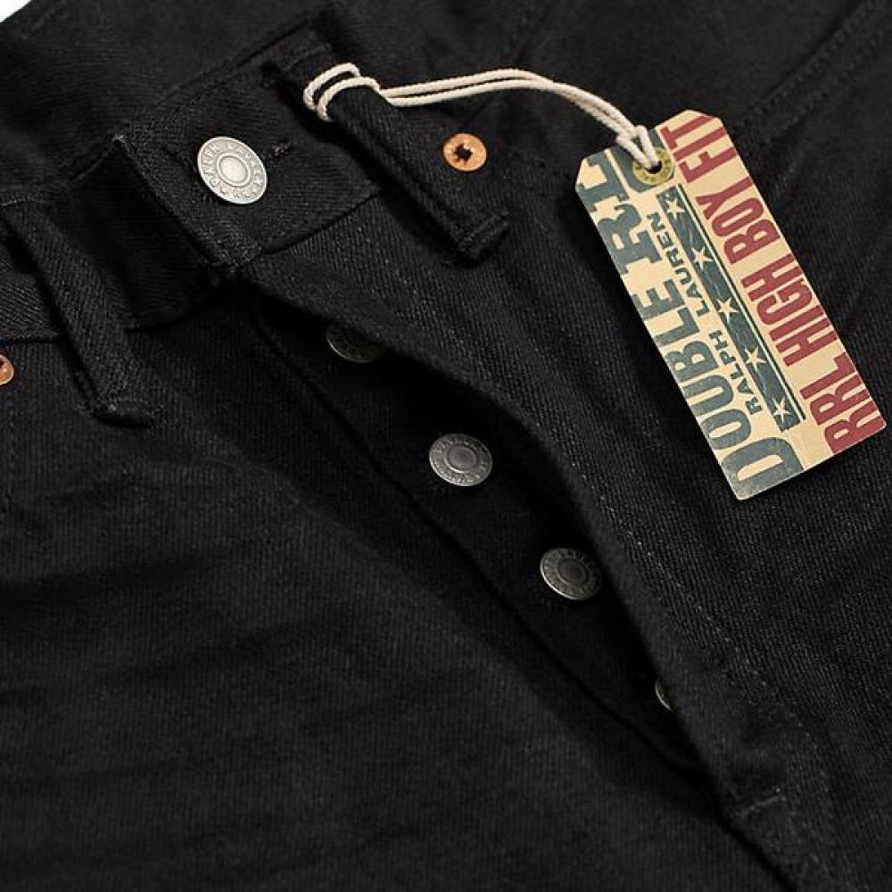 Double Rl High Boyfit Black Selvedge Jeans Wmrrdnmn0920040001