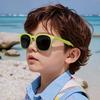 Kids Sunglasses Boys Girls Polarized Sunglasses Toddler Square UV400 Sun Glasses TR Jelly Color Frame for Youth Child Age 3-12
