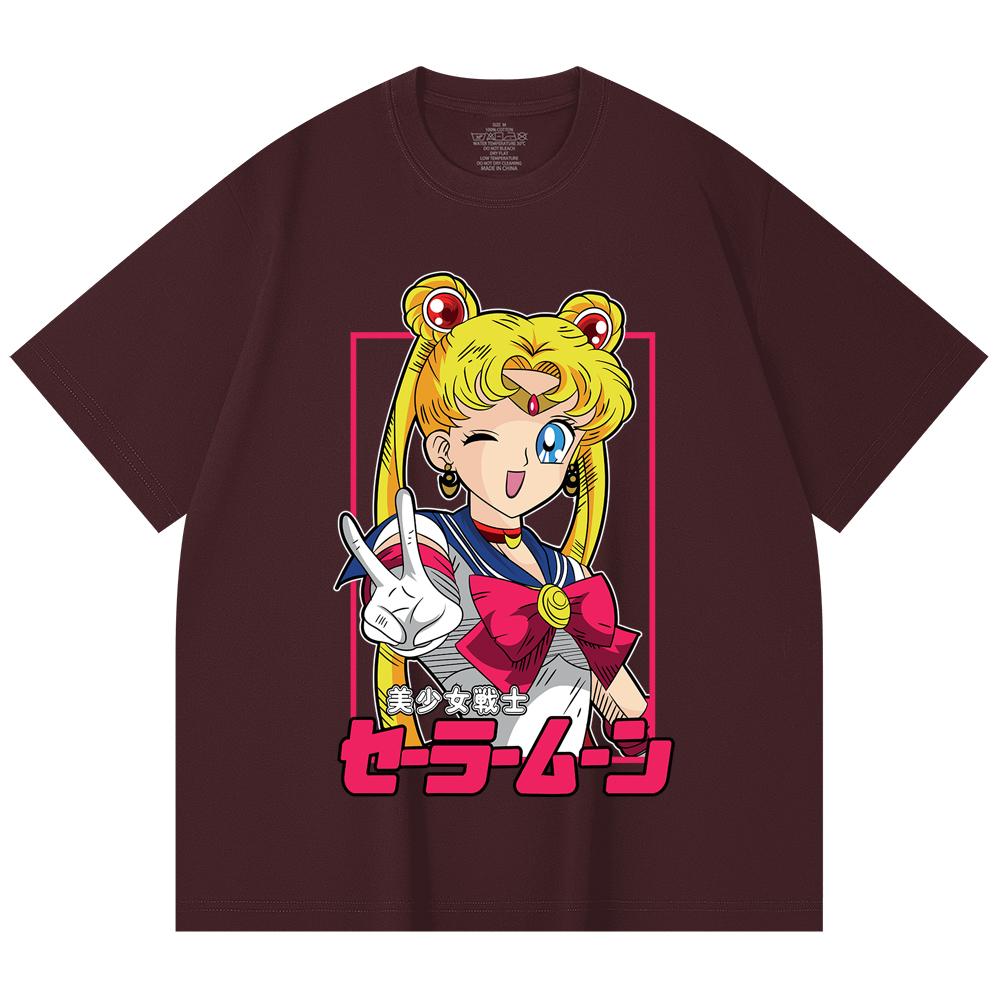 

230 Gsm 100% Cotton Sailor Moon V9 Minako Print Unisex Heavy Cotton T Shirt 2XL