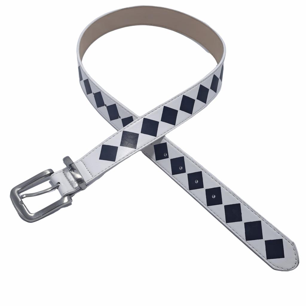 Ins Koreanischer Stuy Schachbrettgürtel Männlicher Trend Unisex PU-Ledergürtel Internet-Berühmtheit High Street