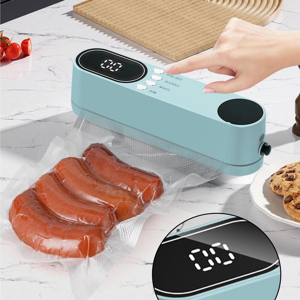 Mini Vacuum Sealer Compact Food Bag Sealing Tool Powerful Vacuum Sealer Machine For Home Dormitory Hotel Apartment Businesses