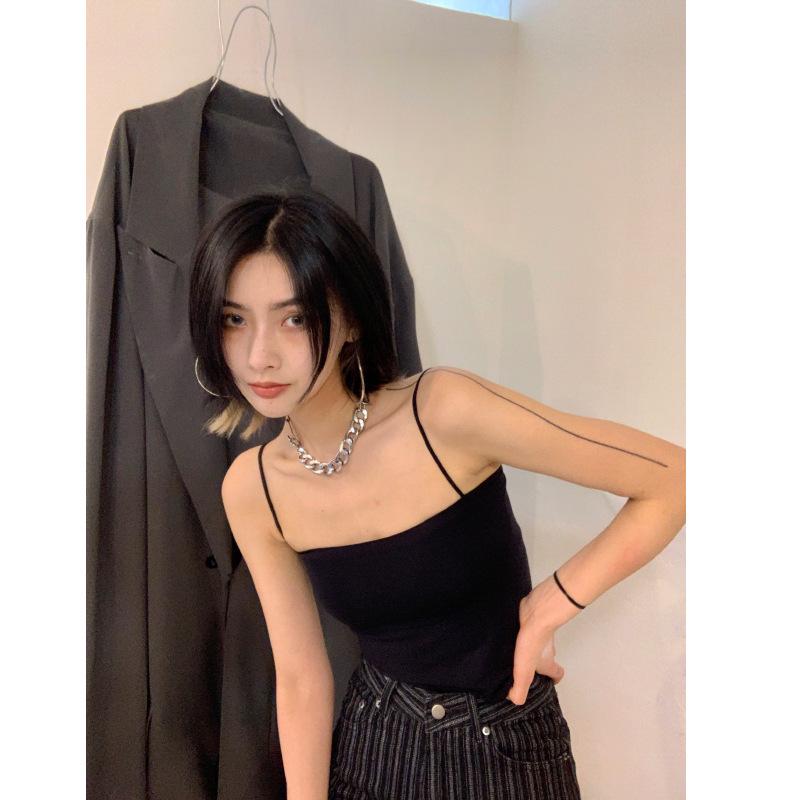 

Летний жилет на подтяжках в стиле BM: Женский топ-бандо с красивой спиной и чашками, без рукавов, для ношения как верхняя или нижняя одежда. Short