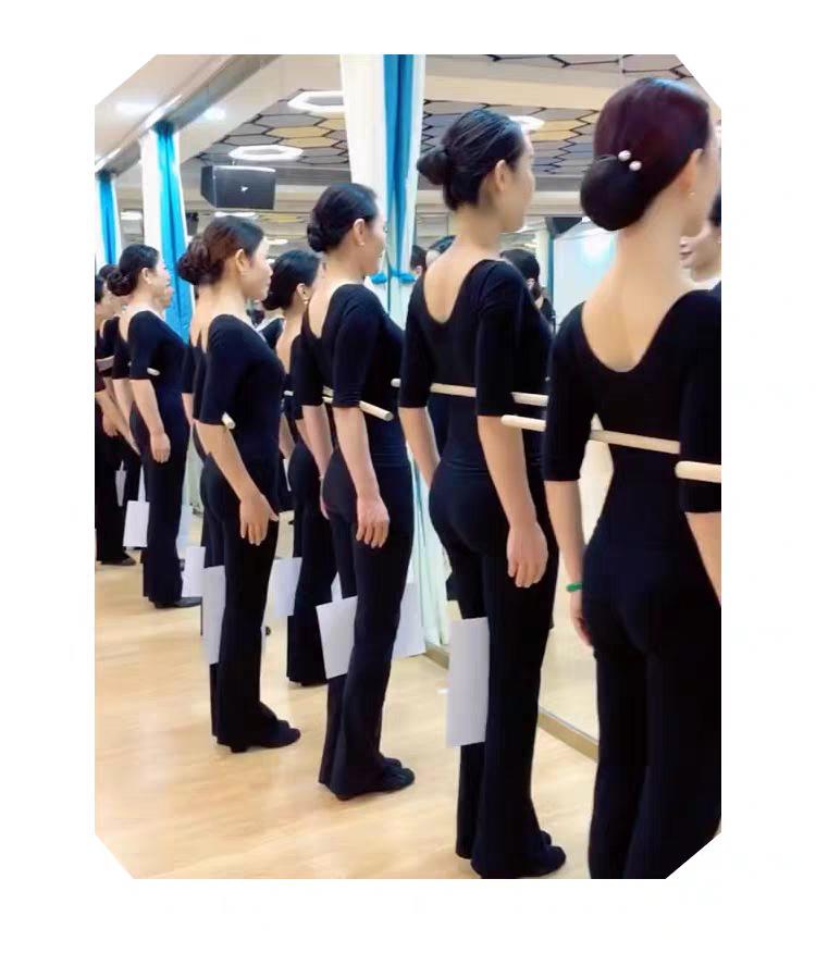 Women's Body Shaping Dance Suit: Adult One-Piece Training Top for Etiquette Dance.
