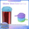 Silikonowa Pokrywka na Puszkę ze Słomką Zapobiegająca Rozlaniu Różne Kolory Wierzch Puszki Hermetyczna Pokrywka do Zajęć na Świeżym Powietrzu