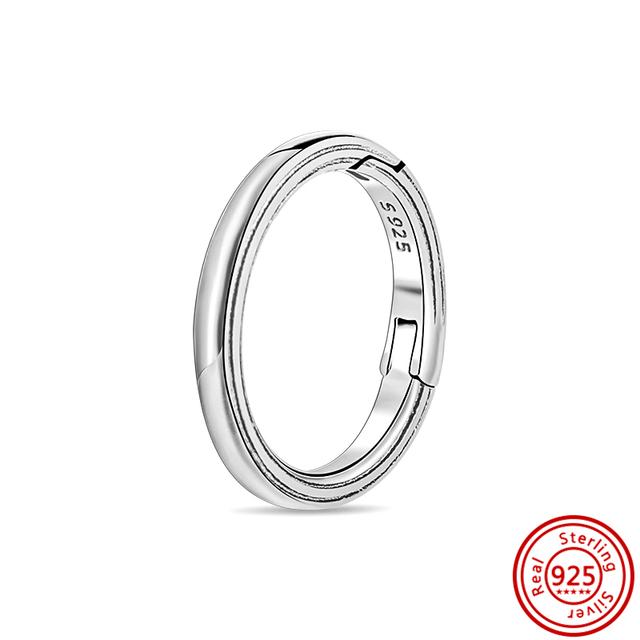 925 Silber Charm Herz Runder Stecker Medaillenanhänger Double Link Mini Dangle Fit Original Me Charms Armbänder Schmuck