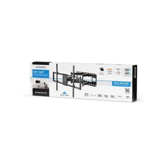 Support Rotatif Professionnel AISENS WT120TSLE-163 pour Moniteur/TV 60-120cm, Noir