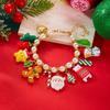 Weihnachts Harz Weihnachtsmann Lebkuchen Schneemann Armband für Frauen Hirsch Stern Weihnachtsbaum Imitation Perle Armreif Mädchen Party Schmuck