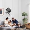 Rose Flower Metal Wall Art Decors Sculpture Black Flower Iron Wall Decoration Minimalists Wall Art Ornament Hanging Sign