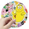 50Pcs Cartoon Les Barbapapa Cute Creative Decorative Stickers
