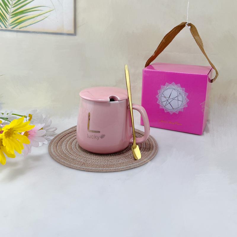 Ceramic Mug Gift Set: Souvenir Mug with Handle and Lid, High-End Luxury Feel, Customizable