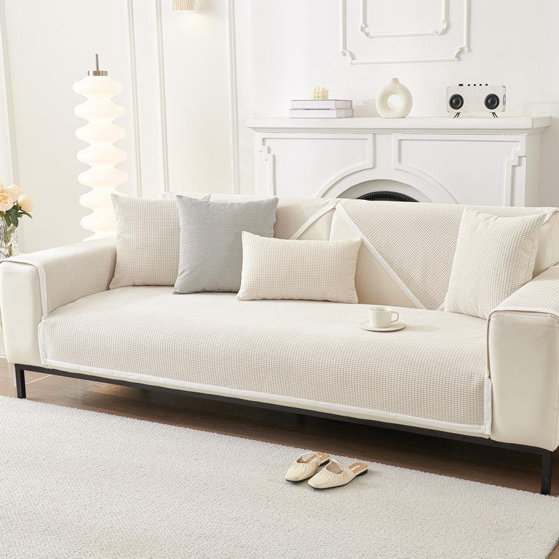 Nordic Style Solid Color Anti-Cat Scratch Waterproof Sofa Cushion Four Seasons Corn Kernels Universal Sofa Cover Non-Slip Cover Seat Cushion