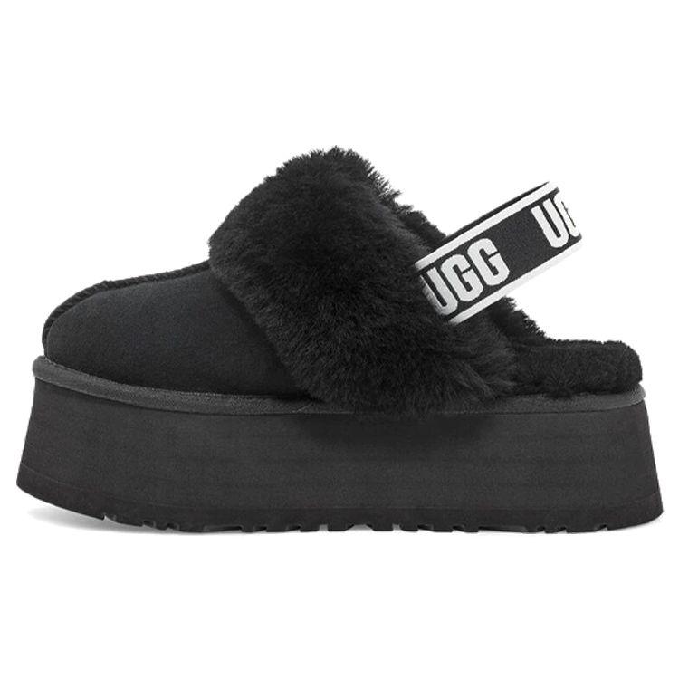UGG Funkette Slipper Black Women Sneakers White 1113474-BLK 38