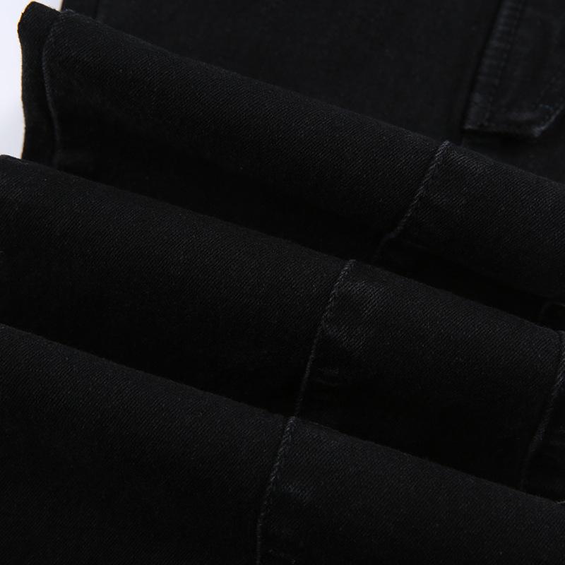 WTEMPO Značka Retro Street Hot Girls Styl Low Pas Micro Flare Jeans Osobnost Kapsa Ležérní kalhoty Ženy Micro Flare Kalhoty