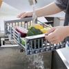Stainless steel drainage rack retractable kitchen storage rack sink fruit and vegetable basket  household dishwashing rack