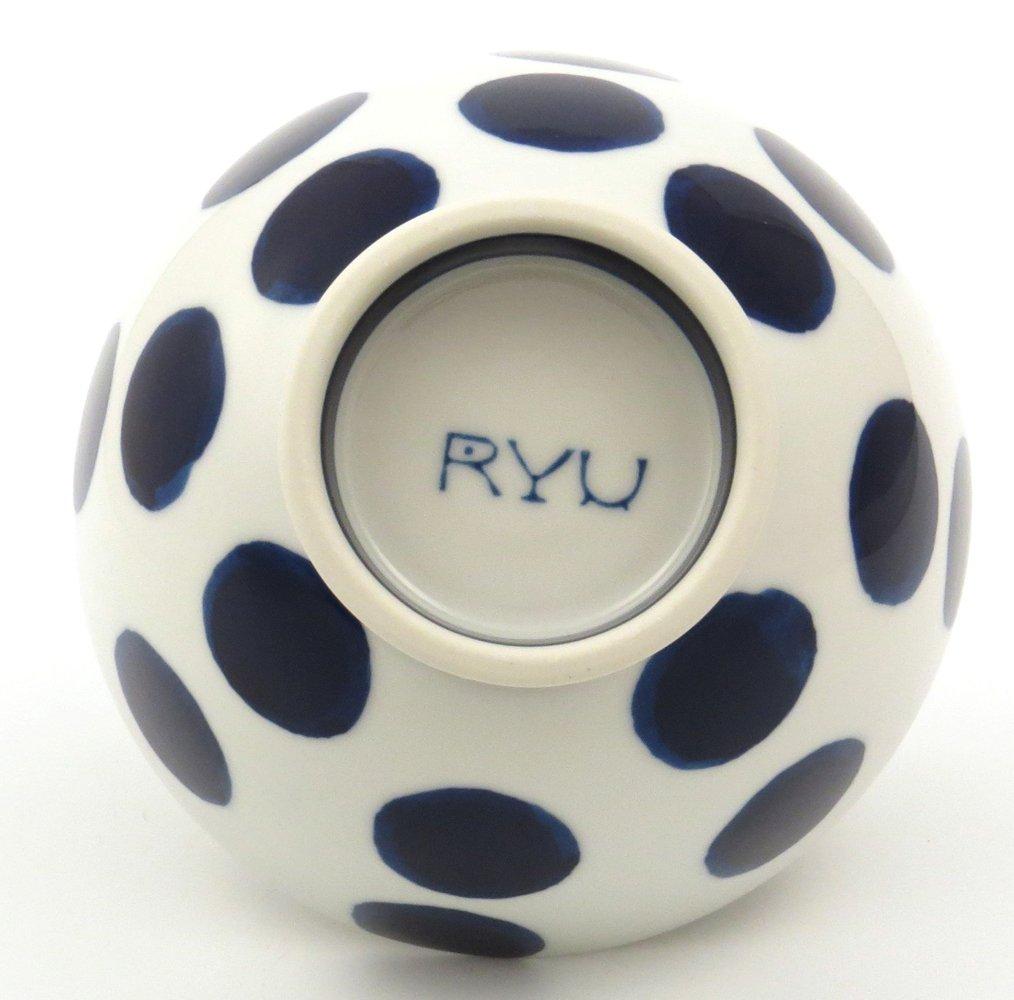 Hasami Ware Tenryu Pottery Polka Dot Rice Bowl Pair