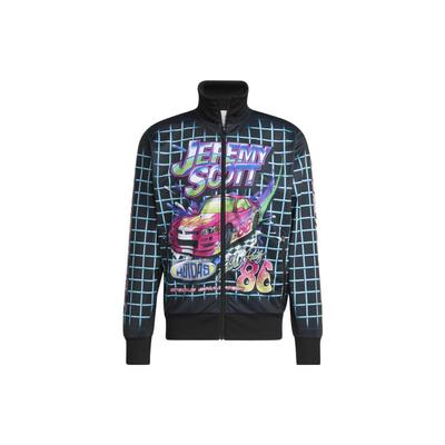 Adidas Originals X Jeremy Scott Cartoon Plaid Print Track Jacket Unisex Outerwear Black HG6509