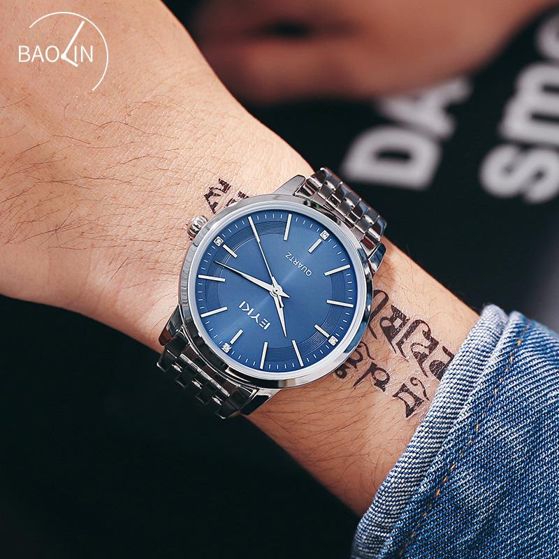 Men's Watch Steel Band Large Dial Simple Men's Quartz Watch Business Fashion Men's Watch