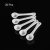 Uxcell 30-Piece Plastic Round Bottom Mini Spoons with Hanging Hole, 1 Gram Measuring Scoops for Home, Kitchen, and Baking, Perfect for Measuring Powde