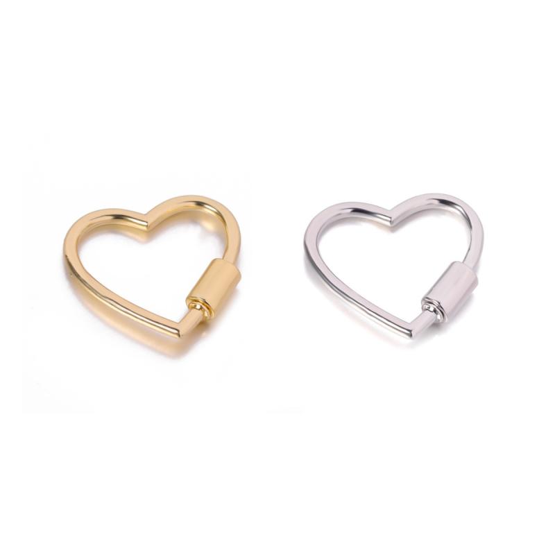 Metal Heart Shape Heart Shaped Opening Clasps Ring Keychain Dog Chain Connection Buckles Bag Lanyards Clip Hook Diy Accessories