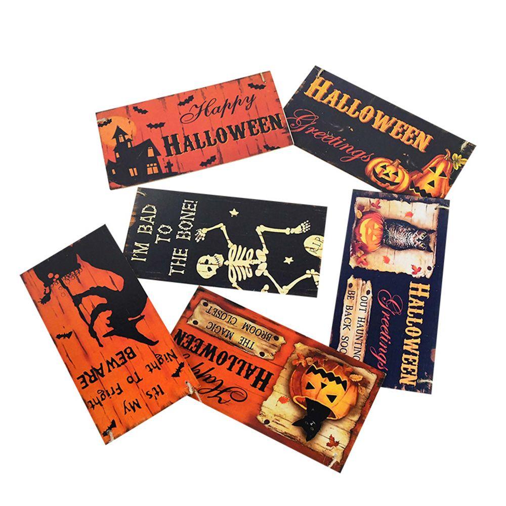 Pendant Pumpkin For Home Door Wall Halloween Decoration Wooden Plaque Wood Sign Hanging Ornament